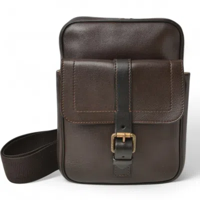 Pre-owned Louis Vuitton Coffee Utah Leather Pochette Shoulder Bag ()