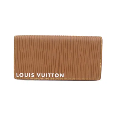 Pre-owned Louis Vuitton Cognac Leather Long Wallet (bi-fold) ()