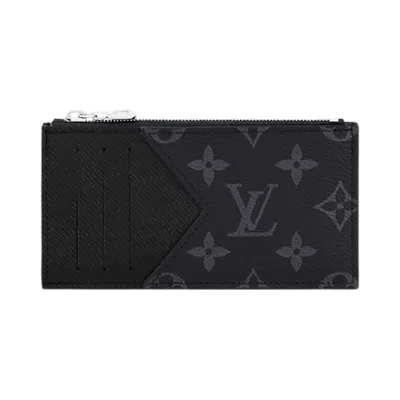Pre-owned Louis Vuitton Coin Card Holder 'black Monogram Eclipse Canvas' | Men's Size Onesize