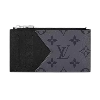 Pre-owned Louis Vuitton Coin Card Holder 'black Monogram Eclipse Canvas/black Monogram Eclipse Reverse Canvas'