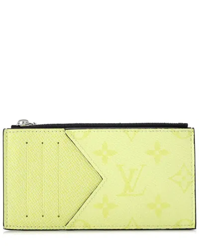 Pre-owned Louis Vuitton Coin Card Holder Monogram Taigarama (authentic Pre-loved)