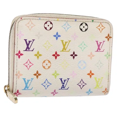Pre-owned Louis Vuitton Coin Purse White Leather Wallet  ()