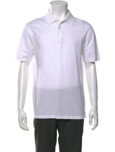 Pre-owned Louis Vuitton Collar Short Sleeve Polo Shirt In White
