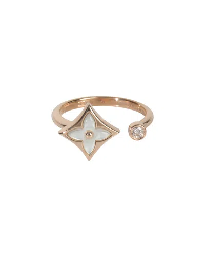 Pre-owned Louis Vuitton Color Blossom 18k Rose Gold 0.04 Ct. Tw. Diamond Ring (authentic  Pre-loved)