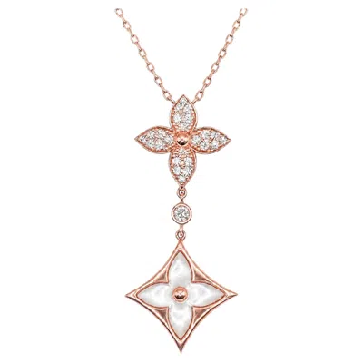 Pre-owned Louis Vuitton Color Blossom M Star Multi-motif Diamonds Mop Pendant Necklace In Multiple