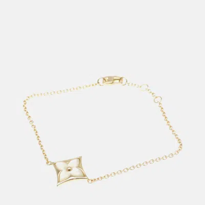 Pre-owned Louis Vuitton Color Blossom Star 18k Pink Gold White Mother Of Pearl Charm Bracelet