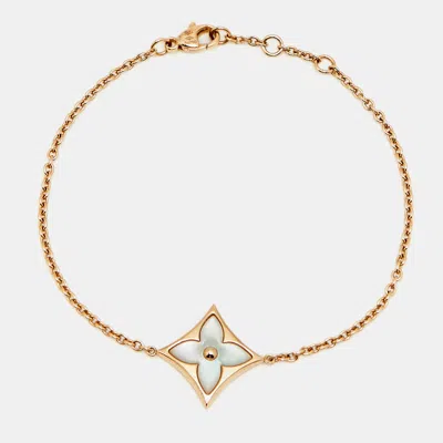 Pre-owned Louis Vuitton Color Blossom Star Mother Of Pearl 18k Rose Gold Bracelet