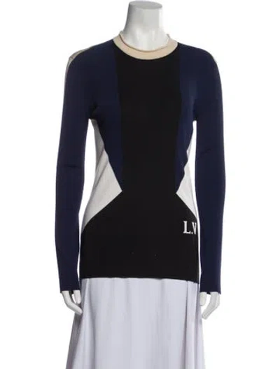 Pre-owned Louis Vuitton Colorblock Pattern Crew Neck Sweater