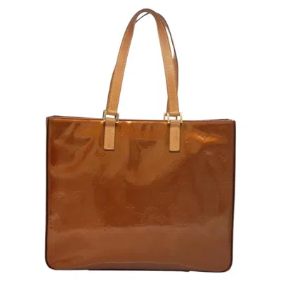 Pre-owned Louis Vuitton Columbus Brown Patent Leather Tote Bag ()
