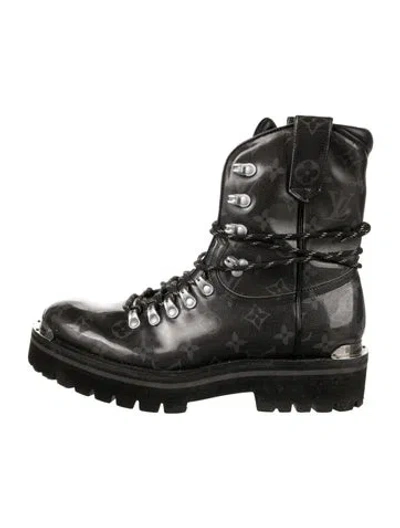 Pre-owned Louis Vuitton Combat Boots In Black