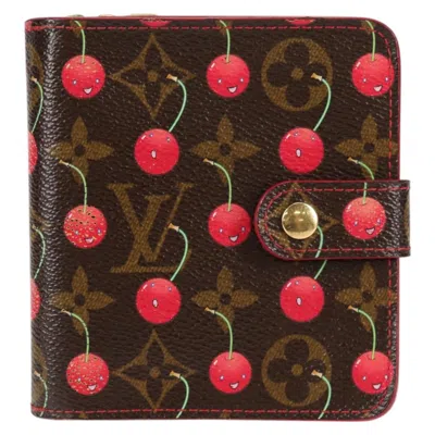 Pre-owned Louis Vuitton Compact Zip Brown Canvas Wallet  ()
