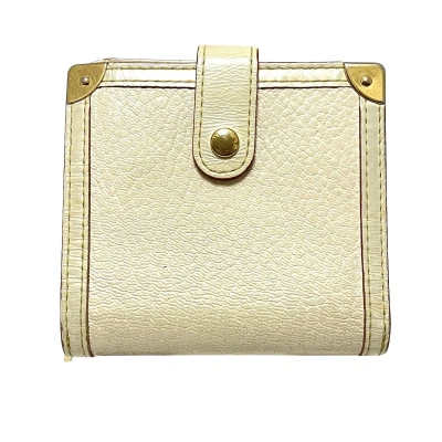 Pre-owned Louis Vuitton Compact Zip Leather Wallet () In White