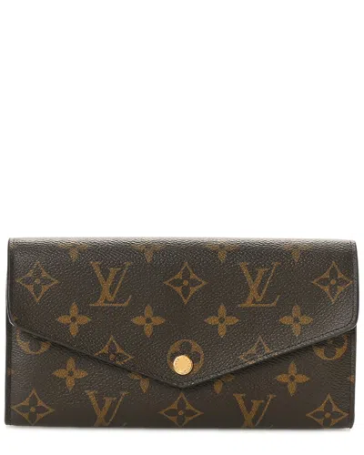 Pre-owned Louis Vuitton Coquelicot Monogram Coated Canvas Sarah Wallet Nm (authentic Pre-loved)