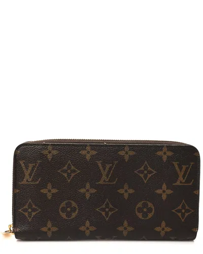 Pre-owned Louis Vuitton Coquelicot Monogram Coated Canvas Zippy Wallet (authentic Pre-  Loved)
