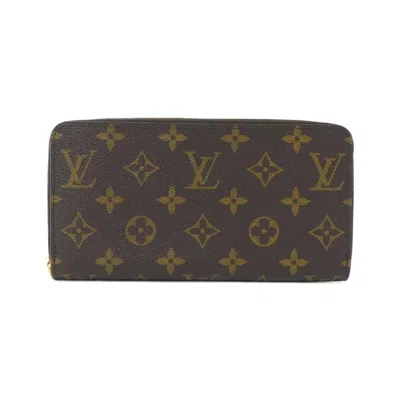 Pre-owned Louis Vuitton Coquelicots Marron Coated Canvas Long Wallet (bi-fold) ()