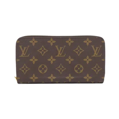 Pre-owned Louis Vuitton Coquelicots Marron Coated Canvas Long Wallet (bi-fold) ()
