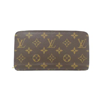 Pre-owned Louis Vuitton Coquelicots Marron Coated Canvas Long Wallet (bi-fold) ()