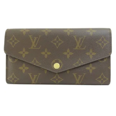 Pre-owned Louis Vuitton Coquelicots Monogram Monogram Long Wallet (bi-fold) () In Coquelicots, Monogram