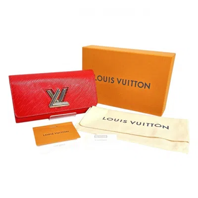 Pre-owned Louis Vuitton Coquelicots Red Color Epi Leather Long Wallet (tri-fold) ()