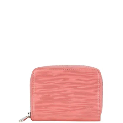 Pre-owned Louis Vuitton Corail Coral Orange Leather Coin Purse/coin Case ()