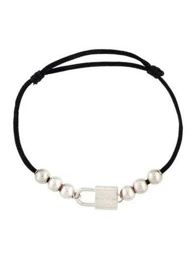 Pre-owned Louis Vuitton Cord Lockit Beads Bracelet, 6.5" In Multi