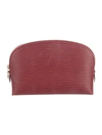 Pre-owned Louis Vuitton Cosmetic Bag In Red