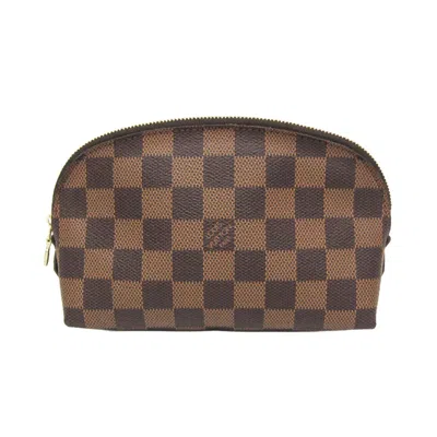 Pre-owned Louis Vuitton Cosmetic Damier Ebene Brown Canvas Clutche & Pouche Bag ()