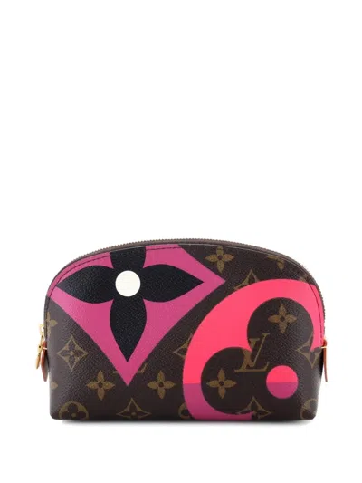Pre-owned Louis Vuitton Cosmetic Limited Edition Game On Monogram Canvas Pouch In Brown