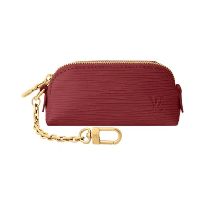 Pre-owned Louis Vuitton Cosmetic Lipstick Pouch 'monogram Rouge Épi Leather' | Red | Women's Size Onesize