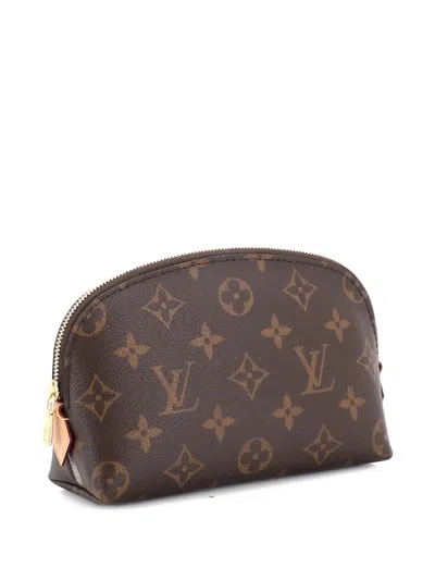 Pre-owned Louis Vuitton Cosmetic Monogram Canvas Pouch In Brown