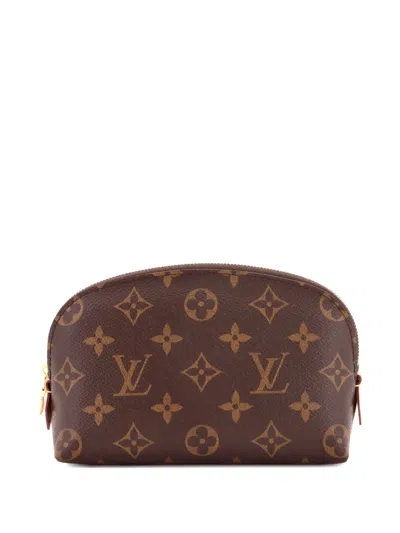 Pre-owned Louis Vuitton Cosmetic Monogram Canvas Pouch In Brown