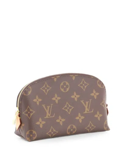 Pre-owned Louis Vuitton Cosmetic Monogram Canvas Pouch In Brown