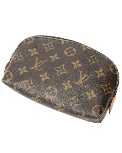 Pre-owned Louis Vuitton Cosmetic Pouch Brown Monogram Canvas (authentic Pre-loved)