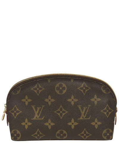 Pre-owned Louis Vuitton Cosmetic Pouch Brown Monogram Canvas (authentic Pre-loved)