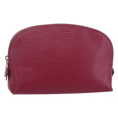 Pre-owned Louis Vuitton Cosmetic Pouch Epi Leather Burgundy Leather Clutche & Pouche Bag ()