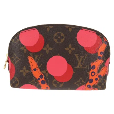 Pre-owned Louis Vuitton Cosmetic Pouch Limited Edition Monogram Jungle Dots Brown Canvas Bag ()