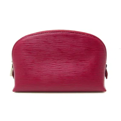 Pre-owned Louis Vuitton Cosmetic Pouch Pink Leather Clutch Bag ()