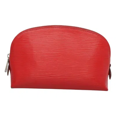 Pre-owned Louis Vuitton Cosmetic Pouch Red Leather Clutch Bag ()