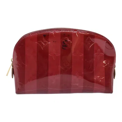 Pre-owned Louis Vuitton Cosmetic Pouch Red Patent Leather Clutch Bag ()