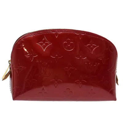 Pre-owned Louis Vuitton Cosmetic Pouch Red Patent Leather Clutch Bag ()