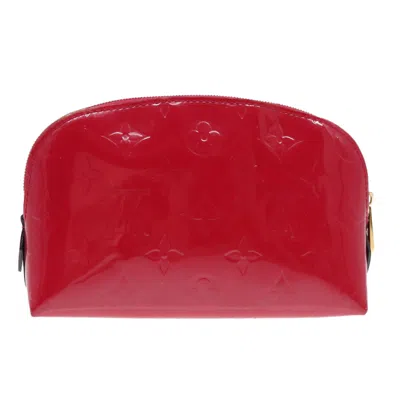 Pre-owned Louis Vuitton Cosmetic Pouch Red Patent Leather Clutch Bag ()