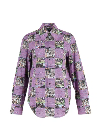 Pre-owned Louis Vuitton Cotton Shirt In Purple