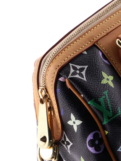 Pre-owned Louis Vuitton Courtney Bag Monogram Multicolor Mm Satchel In Black