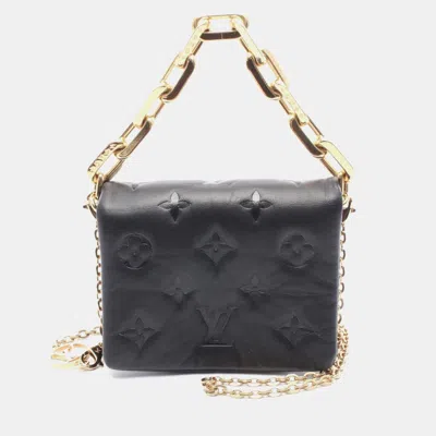 Pre-owned Louis Vuitton Coussin Belt Bag Handbag Leather Black