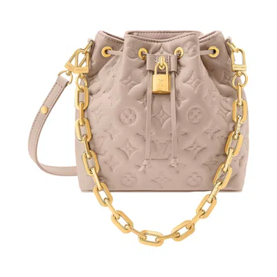Pre-owned Louis Vuitton Coussin Bucket 'beige Monogram Lambskin Leather' | Tan | Women's Size Onesize In Brown
