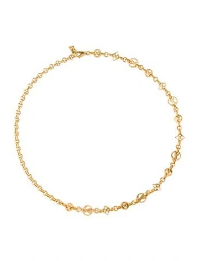 Pre-owned Louis Vuitton Crazy In Lock Necklace, 20.75" In Multicolor