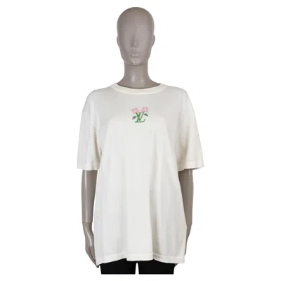 Pre-owned Louis Vuitton Cream Cotton 2024 Tyler The Creator Blooming Shirt L In White