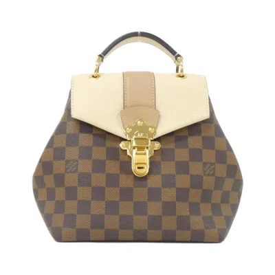 Pre-owned Louis Vuitton Cream Ebene Coated Canvas Backpack ()