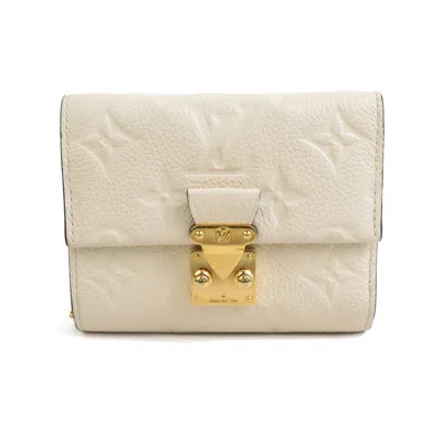 Pre-owned Louis Vuitton Cream Ivory Monogram Empreinte Wallet (bi-fold) () In Multi