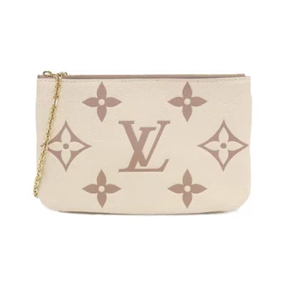 Pre-owned Louis Vuitton Cream Leather Pochette Shoulder Bag ()